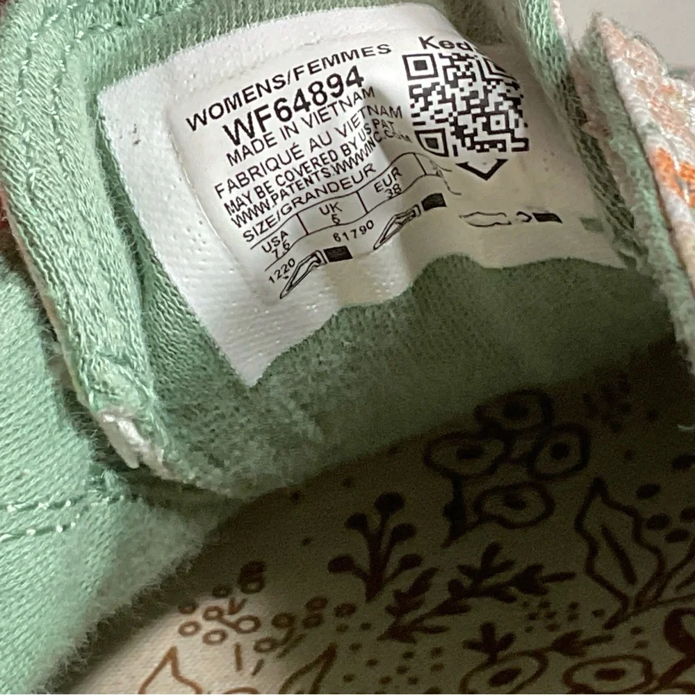 Keds Rifle Paper Co floral print tennis shoes size 7.5